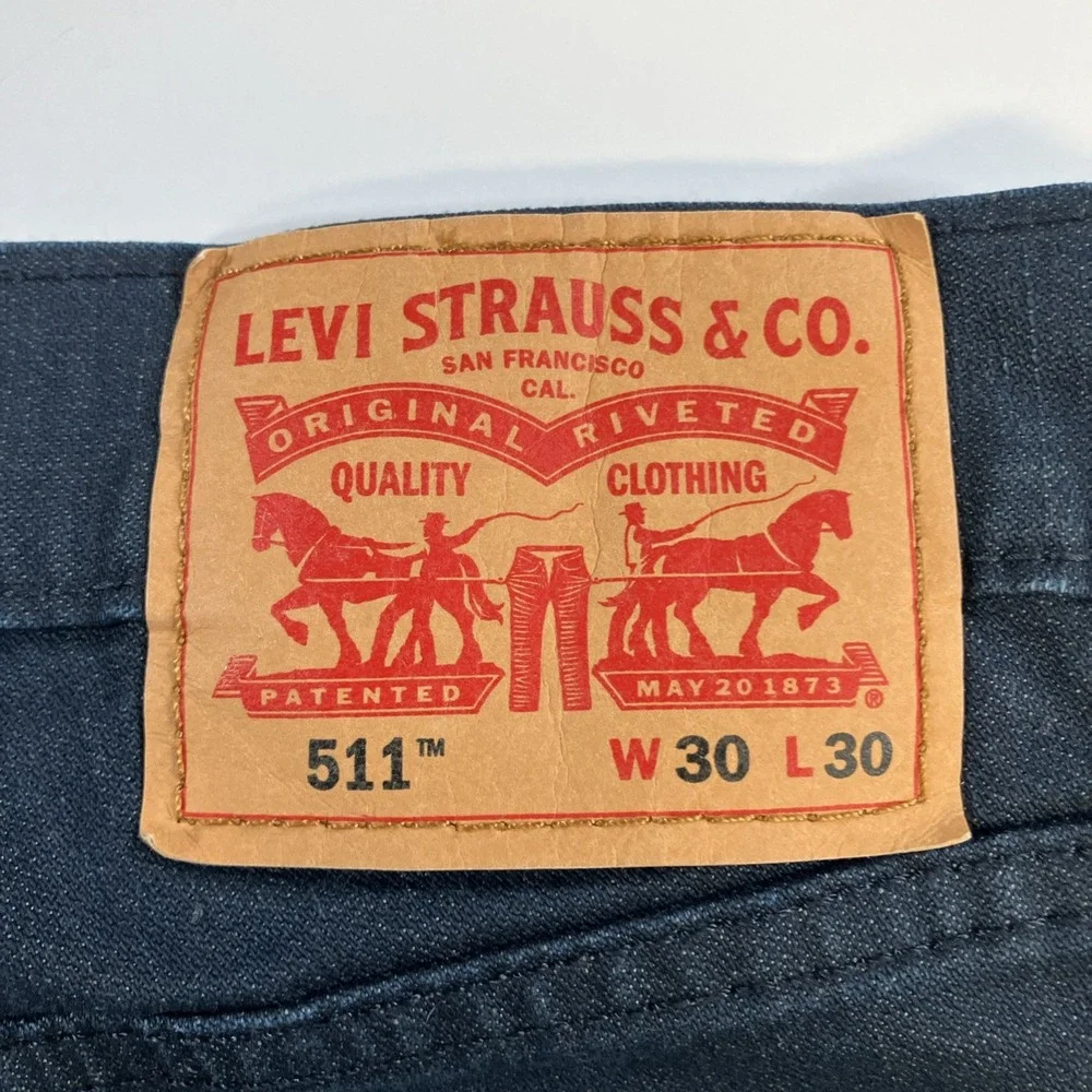 Levi's 511 Jeans Mens 30x30 Dark Blue Slim Fit Stretch Denim Pants